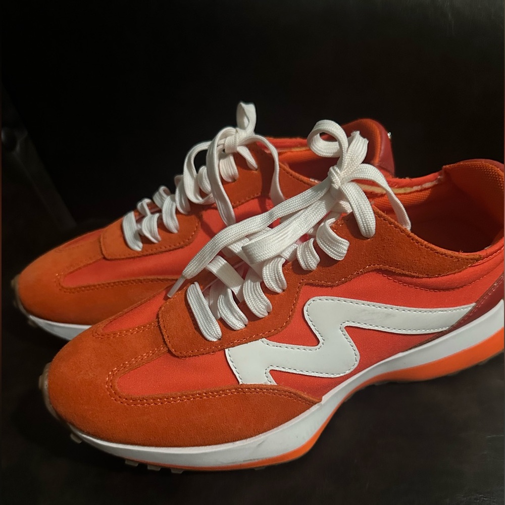 Steve Madden Vibrant Red and White Sneakers